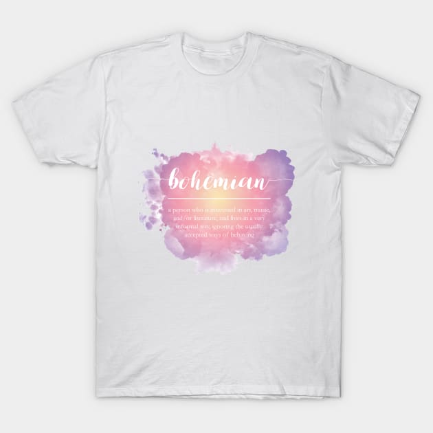 Bohemian - colorful watercolor T-Shirt by hedehede